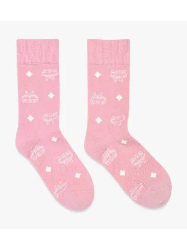 Monogram Knit Socks Pink - MCM - BALAAN 2