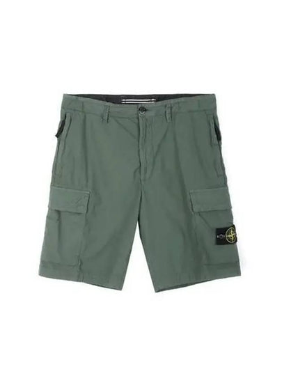 Light Stretch Cotton Bermuda Shorts Dark Green - STONE ISLAND - BALAAN 2