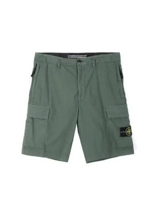 Light Stretch Cotton Bermuda Shorts Dark Green - STONE ISLAND - BALAAN 2