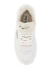 Triangle Logo Shearling Leather Low Top Sneakers White - PRADA - BALAAN 5