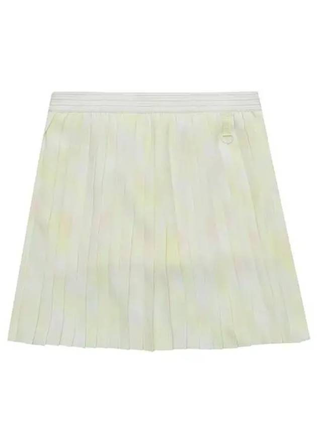 printed pleated skirt 4043LZSPYELLOW - BLACK&WHITE - BALAAN 2