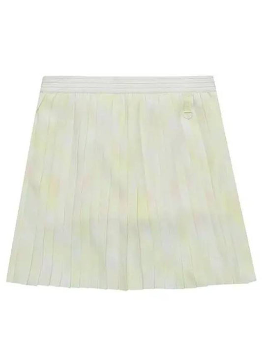 printed pleated skirt 4043LZSPYELLOW - BLACK&WHITE - BALAAN 2