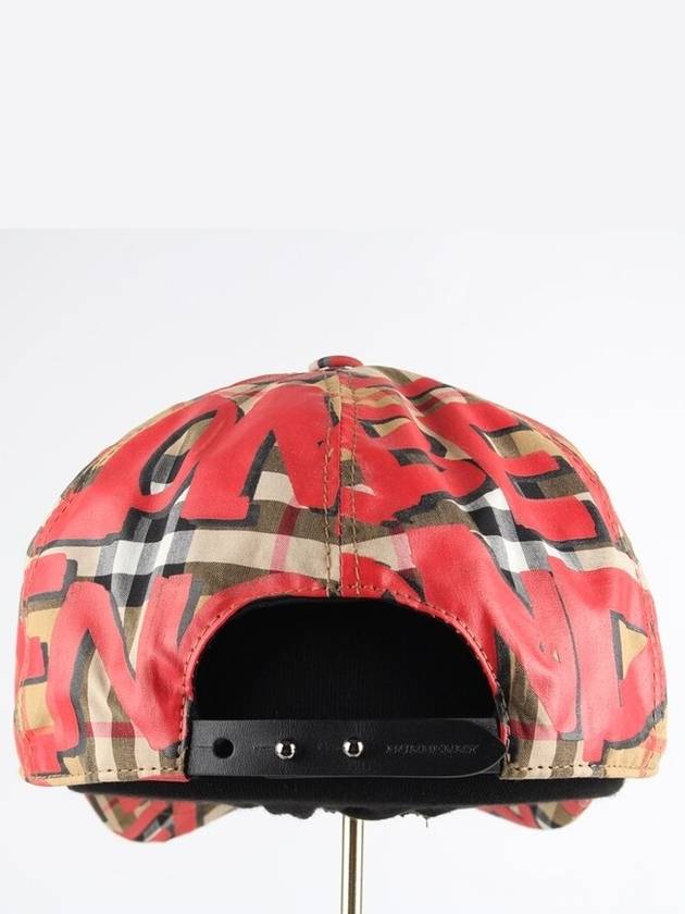 graffiti ball cap red - BURBERRY - BALAAN 4