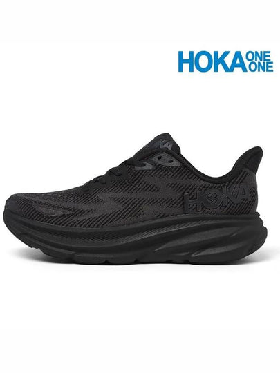 Clifton 9 Wide Low Top Sneakers Black - HOKA ONE ONE - BALAAN 2