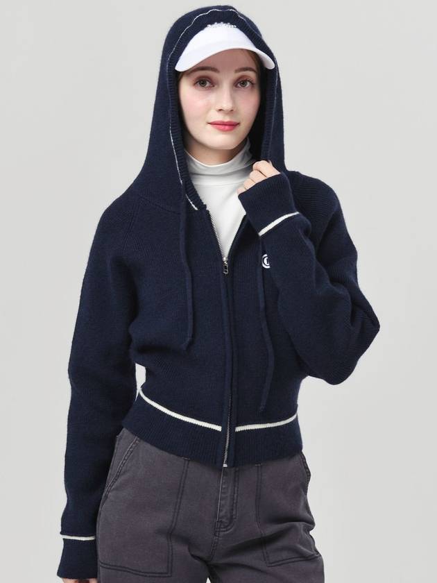 Doyou Know MC Women s Hooded Zip up Line Color Scheme Navy Cardigan DO6242KT19 1 - DOYOUKNOWMC GOLF WEAR - BALAAN 1