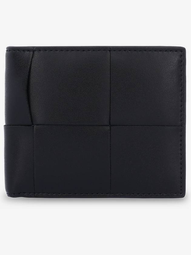 Men's Intrecciato Half Wallet Black - BOTTEGA VENETA - BALAAN 2