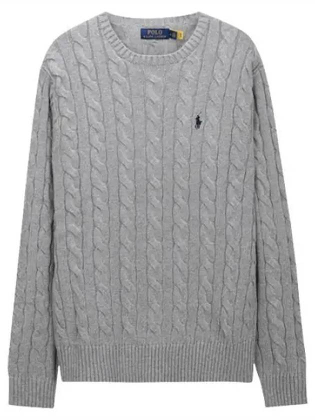 pony logo embroidered cable knit men - POLO RALPH LAUREN - BALAAN 1