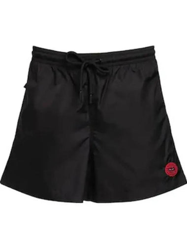 Back logo patch pocket string swim shorts black 2C00002 53326 999 - MONCLER - BALAAN 1