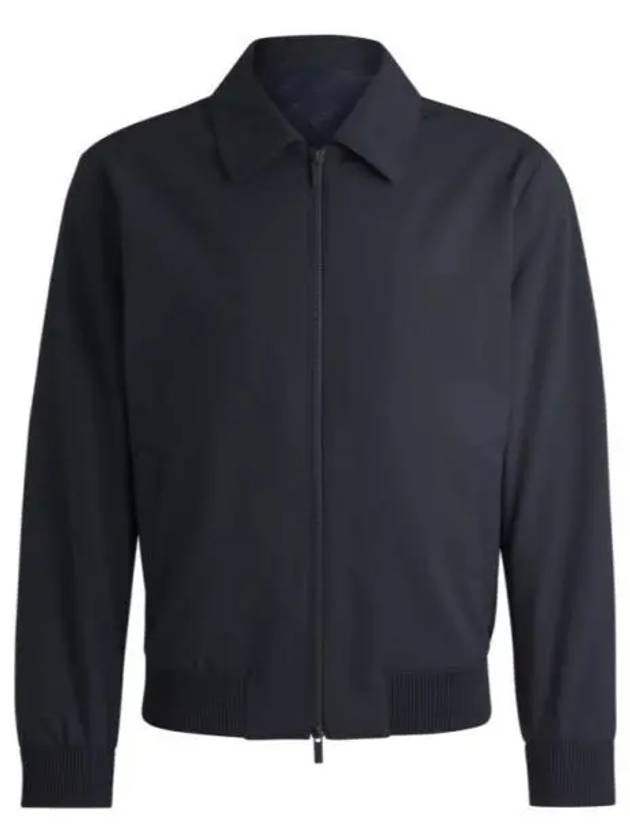 Performance Slim Fit Stretch Water-Resistant Fabric Jacket Navy - HUGO BOSS - BALAAN 2