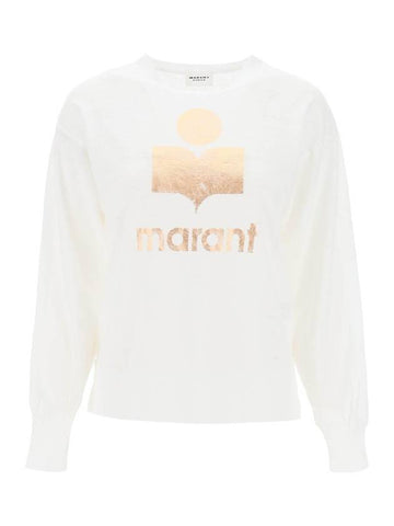 Klowia Logo Print Linen Sweatshirt White - ISABEL MARANT - BALAAN 1