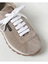 Chain Suede Low Top Sneakers Beige - BRUNELLO CUCINELLI - BALAAN 5