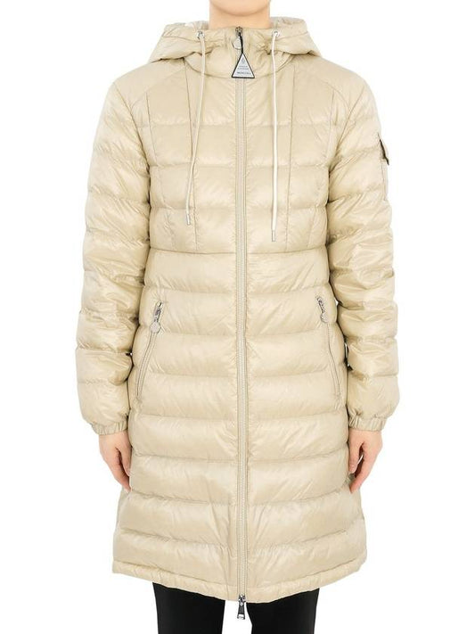 Monclair Women s AMINTORE Down Long Padded Jacket Beige 1A00007 595ZZ 200 - MONCLER - BALAAN 1