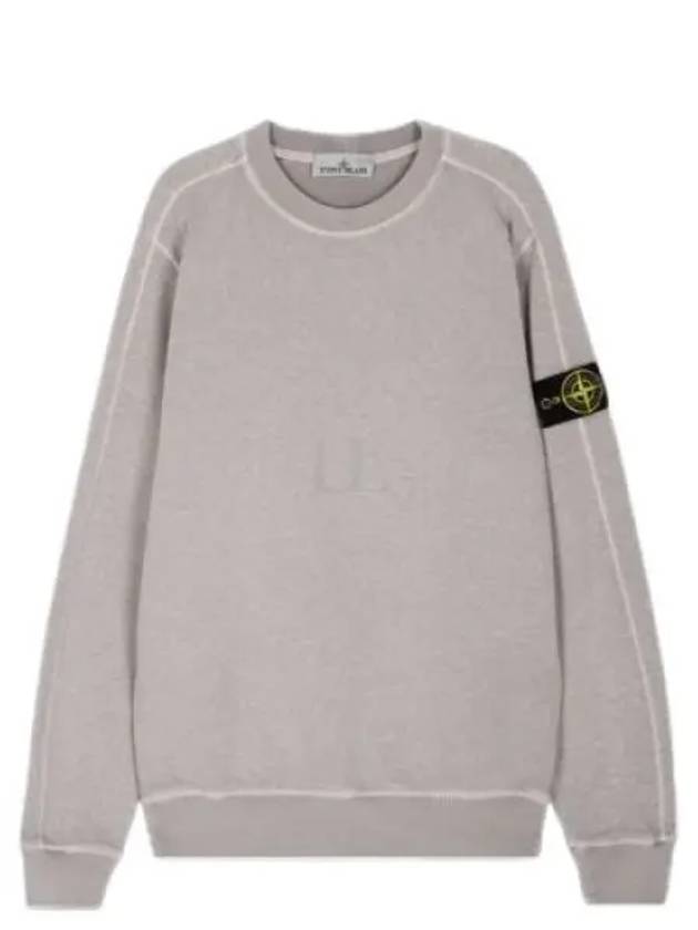 Garment Dyed Malfile Crewneck Sweatshirt Grey Heather - STONE ISLAND - BALAAN 2