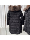 Boedic Logo Patch Fox Fur Down Long Padding Black - MONCLER - BALAAN 5