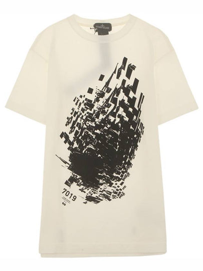 Shadow Project Contrast Short Sleeve T-Shirt White Black - STONE ISLAND - BALAAN 2