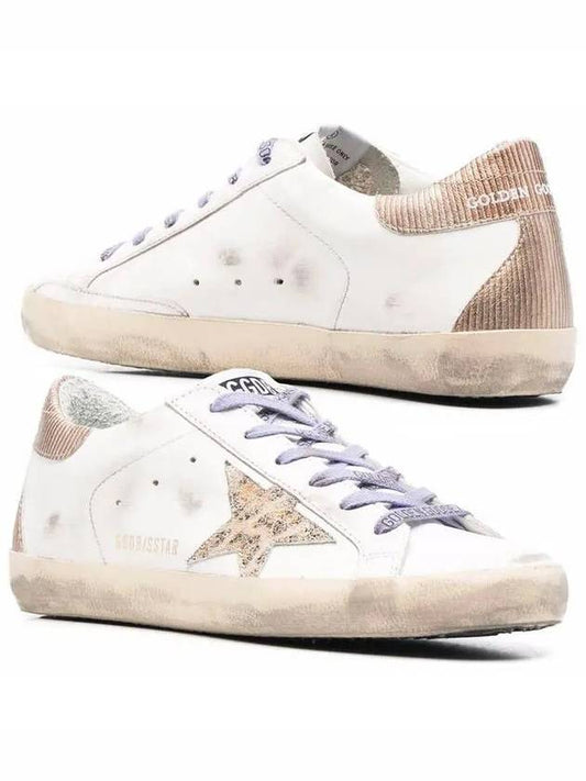 Superstar Leather Corduroy Low Top Sneakers Beige White - GOLDEN GOOSE - BALAAN 2