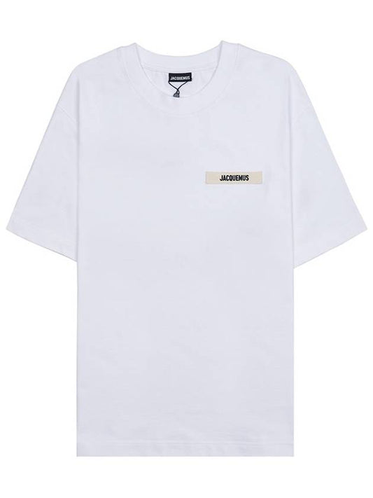 Le Gros Grain Logo Short Sleeve T-Shirt White - JACQUEMUS - BALAAN 2