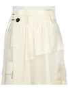 Chalk Stripe A Line Skirt White - SACAI - BALAAN 8