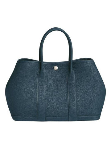 Garden Party 30 Tote Bag Bleu De Prusse - HERMES - BALAAN 1