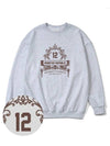 Modelo Coffee Brown Overfit Sweatshirt Melange Gray - MONSTER REPUBLIC - BALAAN 4