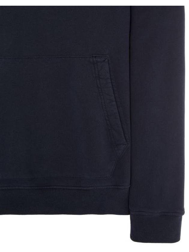 Wappen Patch Cotton Fleece Hoodie Navy - STONE ISLAND - BALAAN 5