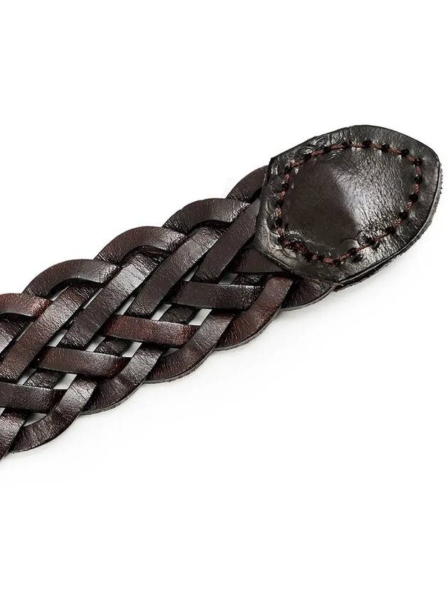 Tassel weaving leather belt brown - NOIRER FOR WOMEN - BALAAN 4