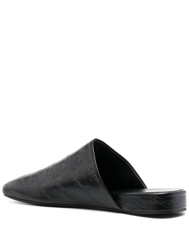 Debossed Logo Leather Mule Black - BALENCIAGA - BALAAN 4