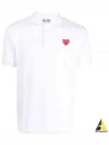 Red Heart Wappen Polo Shirt P1 T006 5 White - COMME DES GARCONS - BALAAN 2