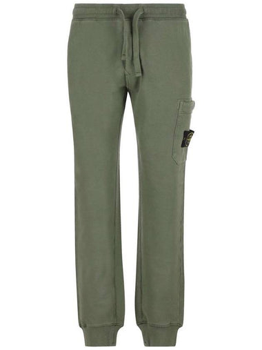 Men's Wappen Patch Training Jogger Pants Khaki - STONE ISLAND - BALAAN 1