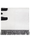 Logo Wool Shawl Muffler Grey - ALEXANDER MCQUEEN - BALAAN 1