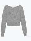 Soft Wool Knit Top Grey - GANNI - BALAAN 2