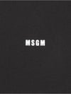 Micro Logo Print Long Sleeve T-Shirt Black - MSGM - BALAAN 6