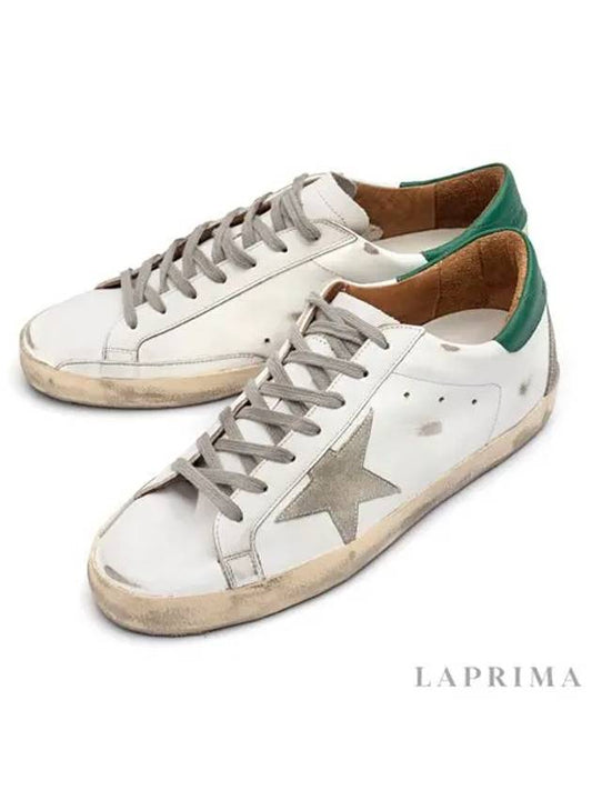 Superstar Low Top Sneakers Green White - GOLDEN GOOSE - BALAAN.