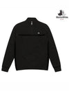 Chenille color combination point knit half zip-up 2621LDOKGREY - BLACK&WHITE - BALAAN 1