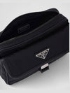 Re-Nylon Saffiano Leather Shoulder Bag Black - PRADA - BALAAN 6