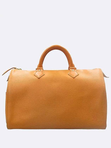 Orange color Epi leather Speedy 35 tote bag - LOUIS VUITTON - BALAAN 1