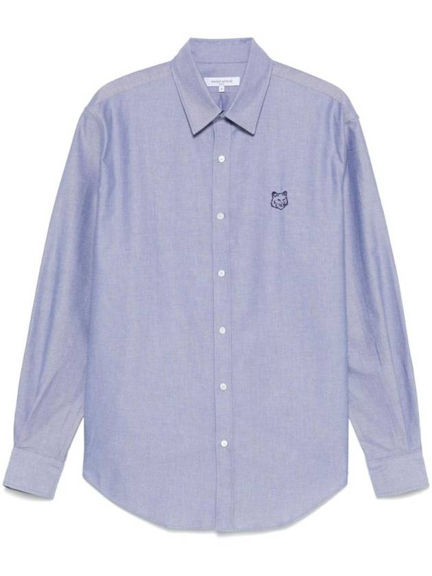 Contour Fox Head Skate Long Sleeve Shirt Blue - MAISON KITSUNE - BALAAN 1