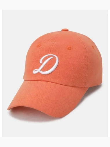 Seunghyeop Lee wears initial logo embroidered ball cap orange SP323UCP90 - DESCENTE - BALAAN 1