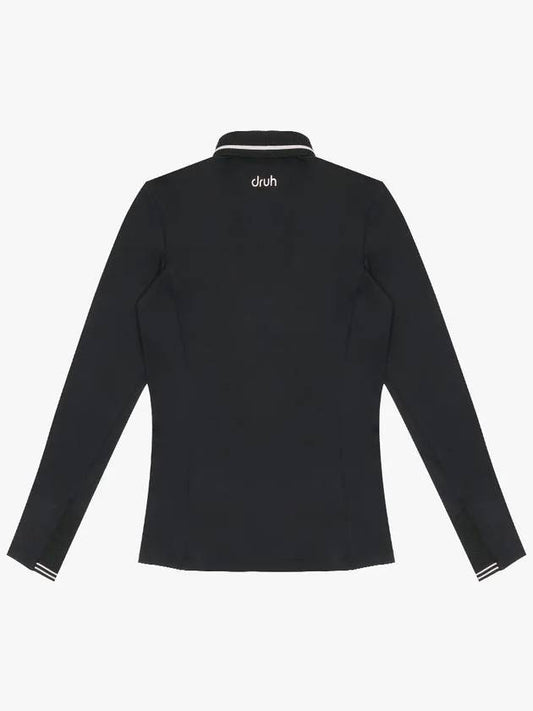 Drew Yokoeri Pique Long Sleeve T-Shirt DF41LT04BLACK - DRUH GOLF - BALAAN 2