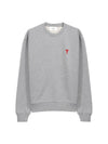 Small Heart Logo Sweatshirt Grey - AMI - BALAAN 1