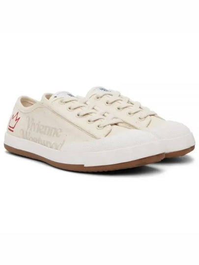 Animal Gym Canvas Low Top Sneakers Beige - VIVIENNE WESTWOOD - BALAAN 2