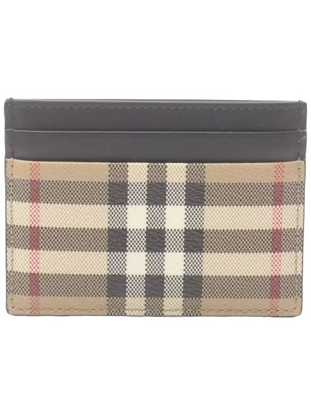 Men's Check Vintage Card Wallet Beige A7026 - BURBERRY - BALAAN 2