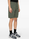 Cotton Fleece Cargo Bermuda Shorts Musk Green - STONE ISLAND - BALAAN 4