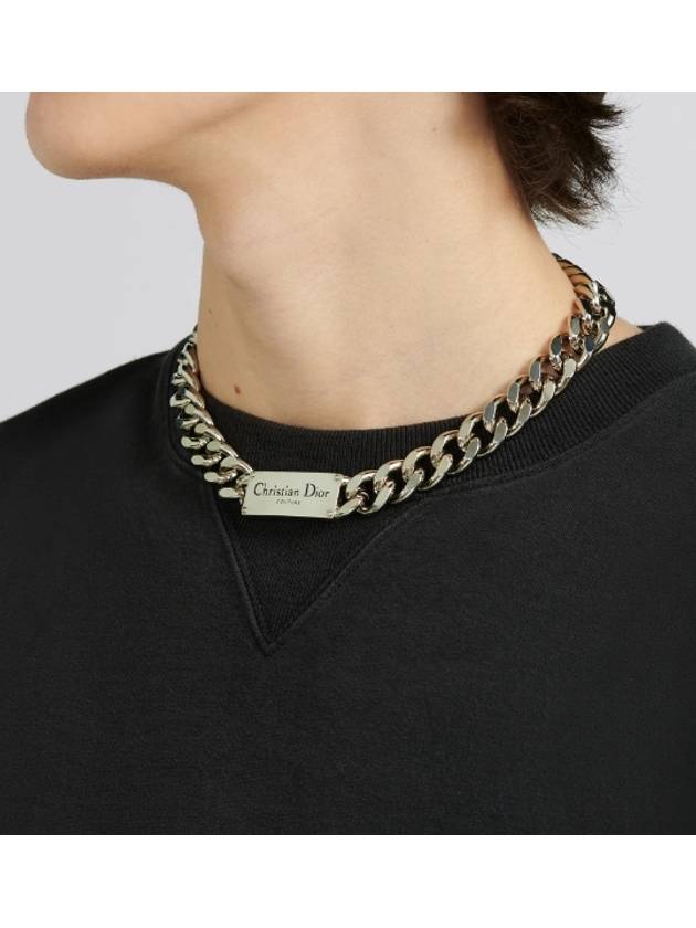 Couture Chain Link Necklace Silver - DIOR - BALAAN 3