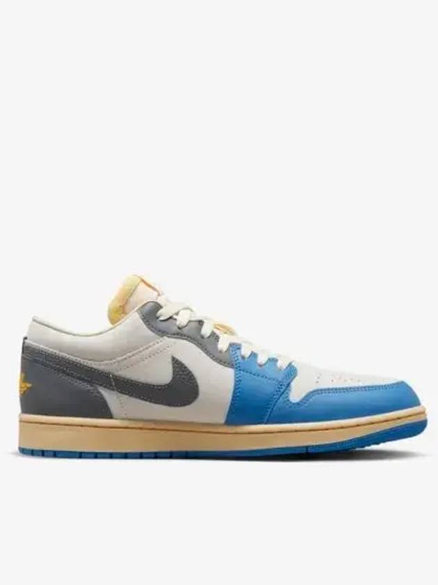 Air Jordan 1 SE Low Top Sneakers Smoke Grey Blue - NIKE - BALAAN 4