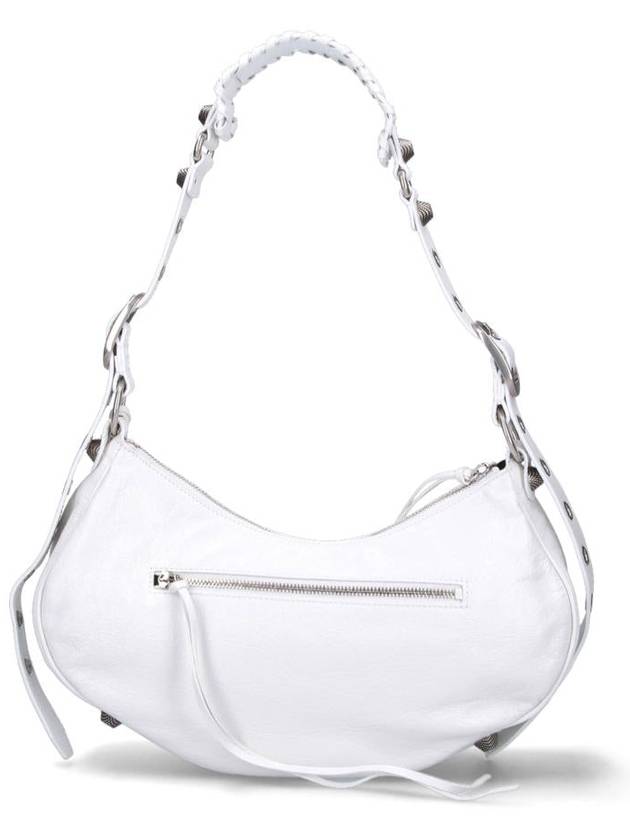 Le Cagole Small Leather Shoulder Bag White - BALENCIAGA - BALAAN 4