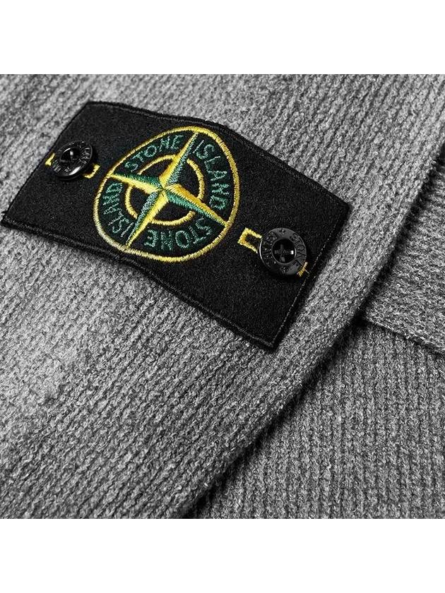 Wappen Patch Handspray Cotton Knit Top Grey - STONE ISLAND - BALAAN 3