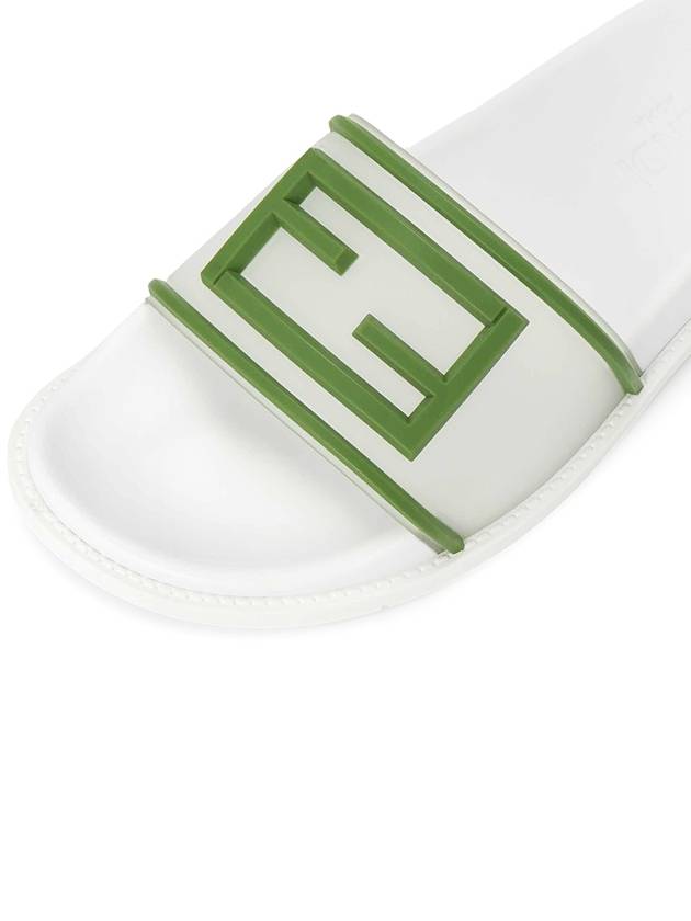 FF logo rubber slippers white - FENDI - BALAAN.