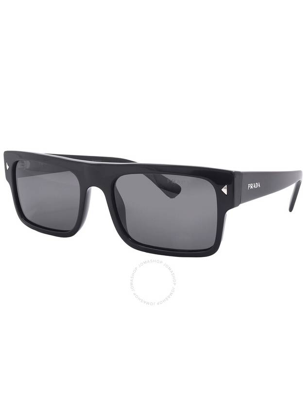 Prada Grey Rectangular Men's Sunglasses PR A10S 16K08G 57 - PRADA - BALAAN 2