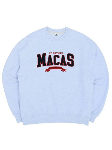 Logo Sweatshirt White Melange Grey - MACASITE - BALAAN 1